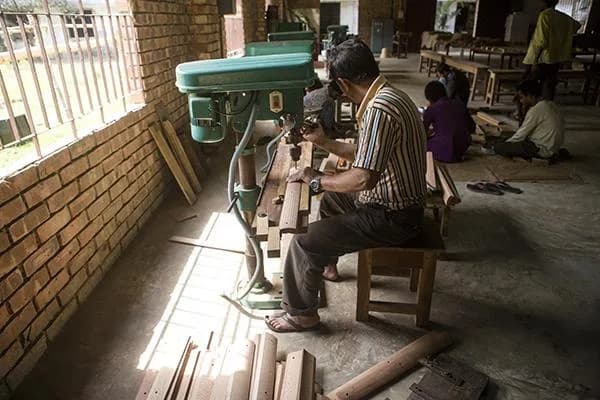 Drilling stave blanks